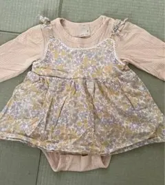 プティマイン　薄手　ロンパース 花柄ワンピース