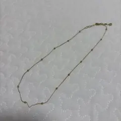 ゴールドカラー ステーションネックレス