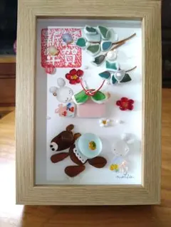 シーグラスアート　ヒィ　ヒィ-ンおまたせしました(お正月)