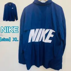 NIKE ナイロンジャケット　XL バックプリント　デカロゴ　ボタンアップのサムネイル
