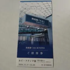 美術館「えき」KYOTO カイ・フランク展 チケット 1枚