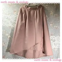 earth music & ecology 巻きスカート風フレアスカート ピンク