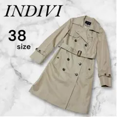 【美品】INDIVI ベージュ トレンチコート 38サイズ　定番デザイン