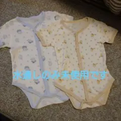 未使用 ワッフル ロンパース 肌着 パジャマ おばけ ハリネズミ 2着セット