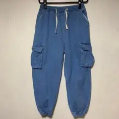 カーゴ ワイド デニム ジョガーパンツ　M ユニセックス　ライトブルー　新品