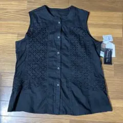 Official One ノースリーブ ブラウス 黒