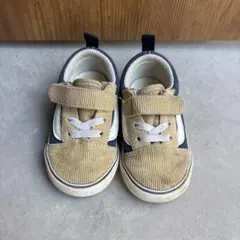 VANS ベビーシューズ コーデュロイ ベージュ/ネイビー
