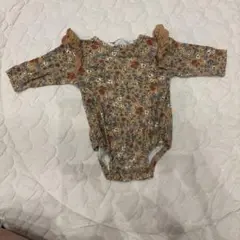 (お値下中)オーガニックコットン 花柄ロンパース　70㎝