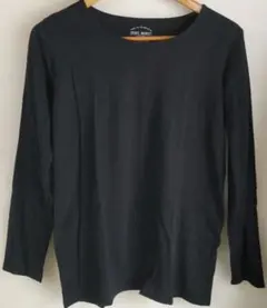 レディース トップス インナー 黒 長袖Tシャツ