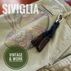 ◆ SIVIGLIA テーパード シルクプリント コットンパンツ30 イタリア製のサムネイル