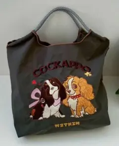 犬刺繍エコバッグ　愛犬家　可愛い　わんちゃん　ディズニー　トート　ショルダー