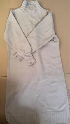 FRAY I.D ベージュ タートルネックニットワンピース F