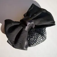 ブラックリボンヘアアクセサリー