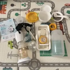 搾乳機 電動　離乳食　缶ミルクアタッチメント　セット