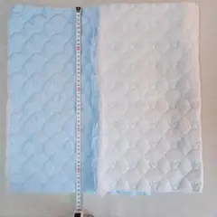 ミッキー 刺繍 キルティング生地 水色　No.2