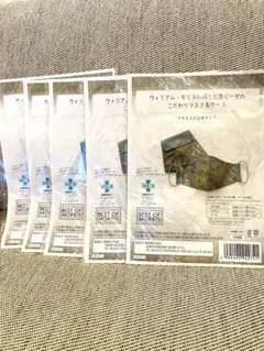 ウィリアムモリス 5個セット柄抗菌ガーゼのこだわりマスク&ケース