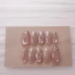 現品　ネイルチップ　フラッシュ　マグネット　チェック