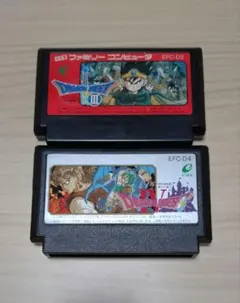 ドラゴンクエストⅢとⅣファミコンソフト二本セット