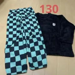 ユニクロ130フリースパジャマセット