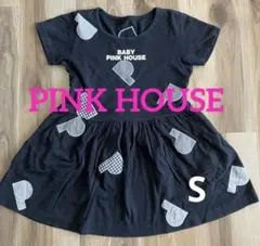 BABYPINKHOUSE/キッズ半袖ワンピース/ロゴワンピース/ミニスカ/夏