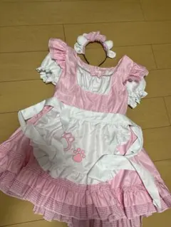 メイド服 ピンク フリル付き