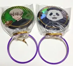 ね*む様 GIGO限定　呪術廻戦　オーロラ箔押し缶バッジ　狗巻棘　パンダ　２点セ