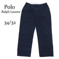 ポロラルフローレン 2タック チノパン クラシックフィット ネイビー 34/32