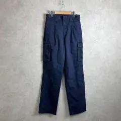 USA古着 ネイビー カーゴパンツ ワークパンツ 32 紺色 vintage