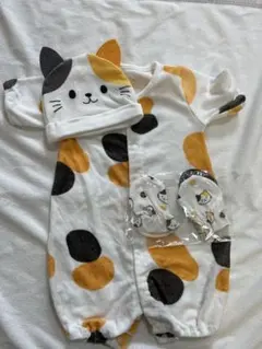 ベビー服　カバーオール　ねこ　猫　3点セット　60