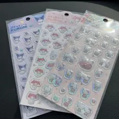 ぷくっとシール　サンリオ 3種　キティ・マイメロ　クロミ