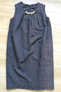 RoseBud ダークグレー ノースリーブパーティードレス