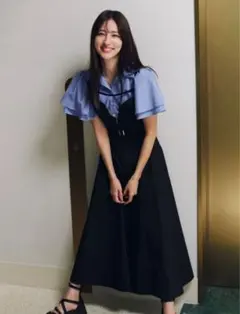 snidel フロントジップジャンスカ ロング ワンピース スカート