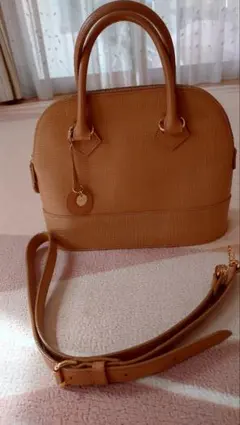 marie claire 2Wayバッグ　茶　ベージュ系バッグ　ショルダーバッグ