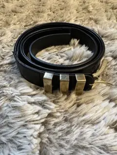 Balmain キルティング レザーベルト ブラック 80のサムネイル
