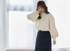 mysty womanラメハイネックニットプルオーバー　246400