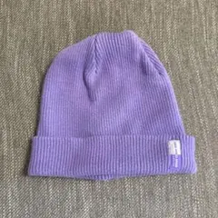 ZARAキッズパープル リブ編み ビーニー帽子