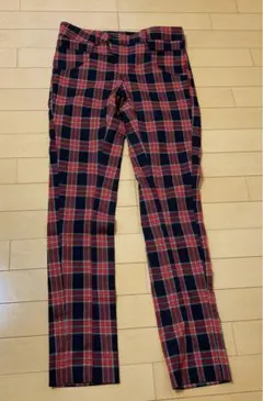 HAMMER 赤チェック　パンツ　Mサイズのサムネイル