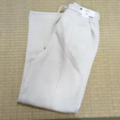 GU ジーユー ヘビーウェイトスウェットプルオンパンツ S ホワイト