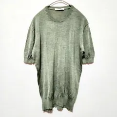 SLOANE スローン 半袖ニット 日本製 コットン サイズ2(M相当) 訳あり