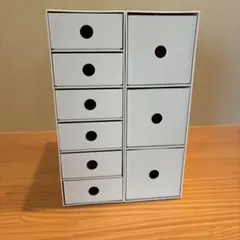 【無印良品】再生ポリプロピレン入り小物収納ボックス6段・3段ホワイトグレー