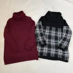 INGNI イング　バーガンディ タートルネックニット 長袖　セーター　秋　冬