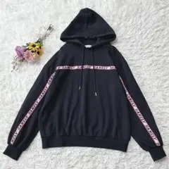良品＊BROWNY ウィゴー　パーカー　スウェット　英字デザイン　スポーティ　黒