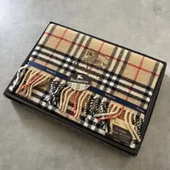 【未使用】 バーバリー ノバチェック ウール ブランケット Burberrys