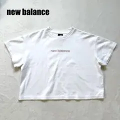 new balance Tシャツ ショート丈 白 S ウェアのサムネイル