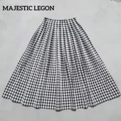 B1-4149　フレアスカート　チェック柄　プリーツ　M【マジェスティックレゴン
