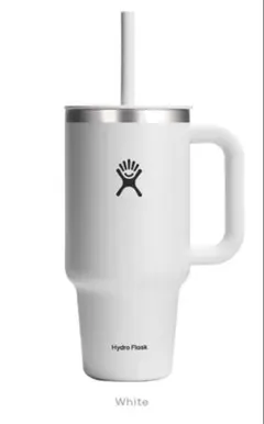 【新品 残り5個】Hydro Flask ストロー付きタンブラー whiteのサムネイル