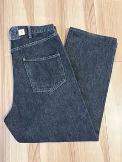 TENDERLOIN 赤耳 ストレートデニムパンツ ブラック Tee革パッチ L 