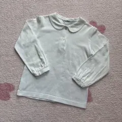 familiar 襟付き長袖シャツ ホワイト