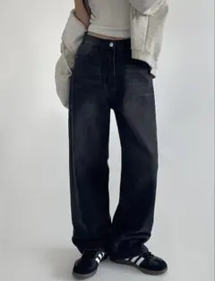 ★セール★ S ウォッシュデニム　ワイドパンツ　amood 韓国ファッション