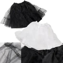 ブラック レース パニエ 55センチ フリル ドレス バレエ プリンセス